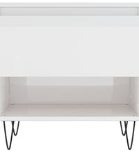 Couchtisch Hochglanz-Weiß 50x46x50 cm Holzwerkstoff