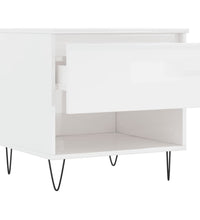 Couchtisch Hochglanz-Weiß 50x46x50 cm Holzwerkstoff