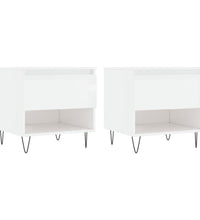 Couchtische 2 Stk. Hochglanz-Weiß 50x46x50 cm Holzwerkstoff