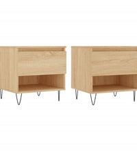 Couchtische 2 Stk. Sonoma-Eiche 50x46x50 cm Holzwerkstoff