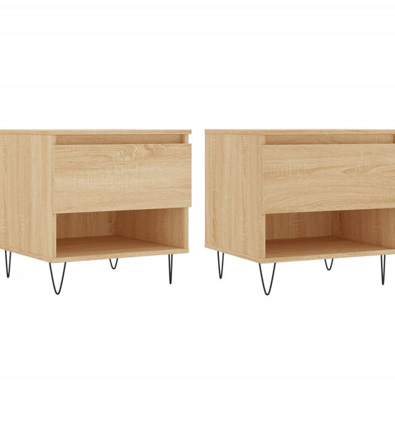 Couchtische 2 Stk. Sonoma-Eiche 50x46x50 cm Holzwerkstoff