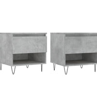 Couchtische 2 Stk. Betongrau 50x46x50 cm Holzwerkstoff