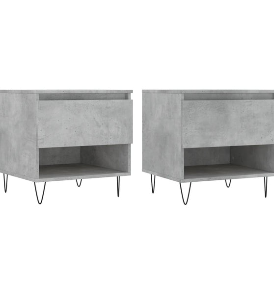 Couchtische 2 Stk. Betongrau 50x46x50 cm Holzwerkstoff