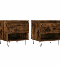 Couchtische 2 Stk. Räuchereiche 50x46x50 cm Holzwerkstoff