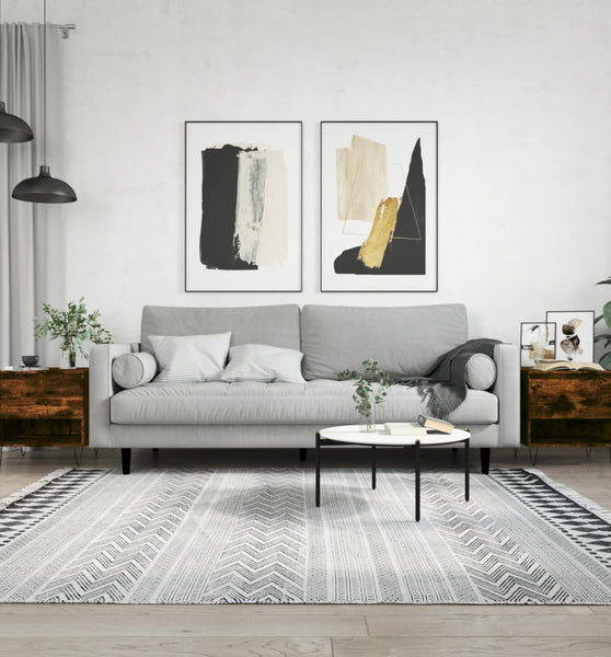 Couchtische 2 Stk. Räuchereiche 50x46x50 cm Holzwerkstoff