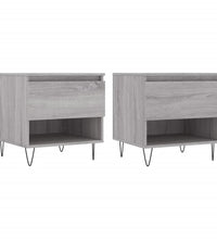Couchtische 2 Stk. Grau Sonoma 50x46x50 cm Holzwerkstoff