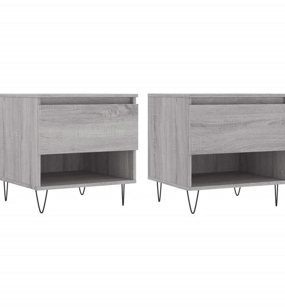 Couchtische 2 Stk. Grau Sonoma 50x46x50 cm Holzwerkstoff