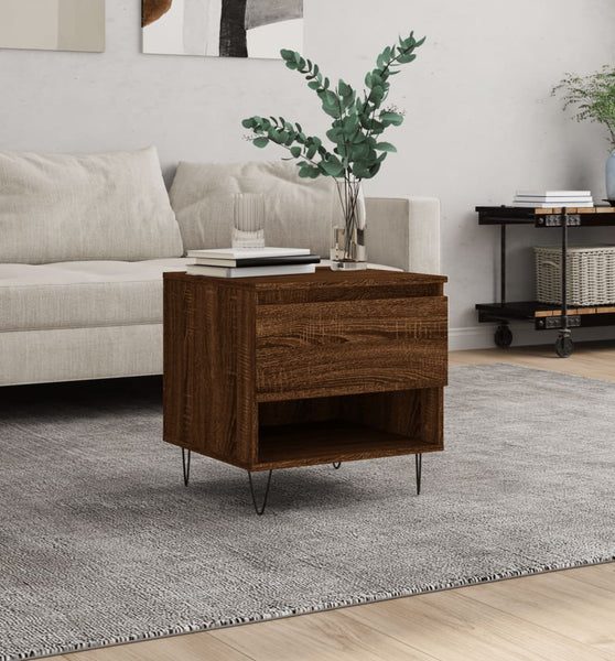 Couchtisch Braun Eichen-Optik 50x46x50 cm Holzwerkstoff