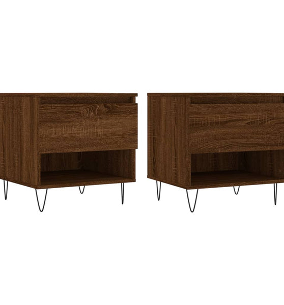 Couchtische 2 Stk. Braun Eichen-Optik 50x46x50 cm Holzwerkstoff