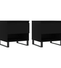 Couchtische 2 Stk. Schwarz 50x46x50 cm Holzwerkstoff