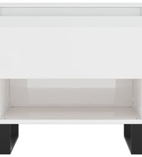 Couchtisch Hochglanz-Weiß 50x46x50 cm Holzwerkstoff