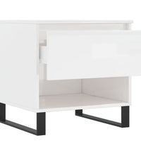 Couchtisch Hochglanz-Weiß 50x46x50 cm Holzwerkstoff