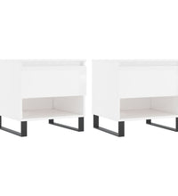Couchtische 2 Stk. Hochglanz-Weiß 50x46x50 cm Holzwerkstoff