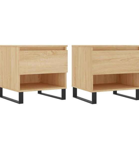 Couchtische 2 Stk. Sonoma-Eiche 50x46x50 cm Holzwerkstoff
