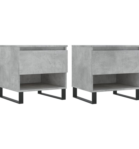 Couchtische 2 Stk. Betongrau 50x46x50 cm Holzwerkstoff