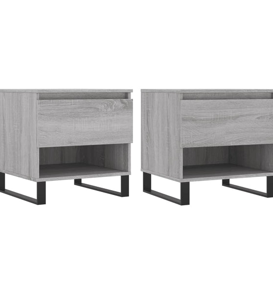 Couchtische 2 Stk. Grau Sonoma 50x46x50 cm Holzwerkstoff
