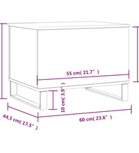 Couchtisch Braun Eichen-Optik 60x44,5x45 cm Holzwerkstoff