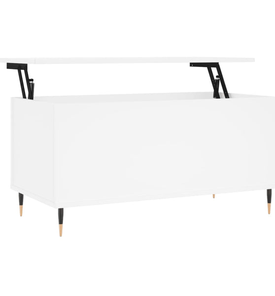 Couchtisch Weiß 90x44,5x45 cm Holzwerkstoff