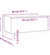 Couchtisch Weiß 90x44,5x45 cm Holzwerkstoff