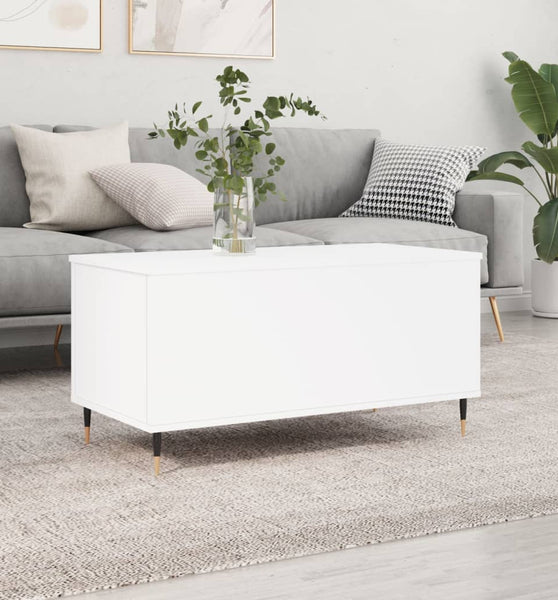 Couchtisch Weiß 90x44,5x45 cm Holzwerkstoff