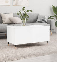 Couchtisch Hochglanz-Weiß 90x44,5x45 cm Holzwerkstoff