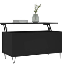 Couchtisch Schwarz 90x44,5x45 cm Holzwerkstoff