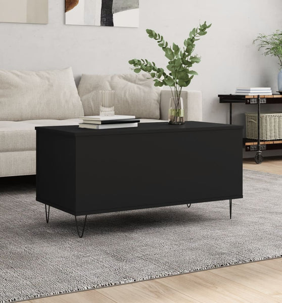 Couchtisch Schwarz 90x44,5x45 cm Holzwerkstoff