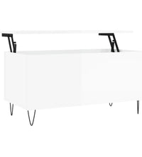 Couchtisch Hochglanz-Weiß 90x44,5x45 cm Holzwerkstoff