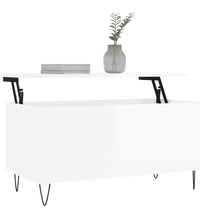 Couchtisch Hochglanz-Weiß 90x44,5x45 cm Holzwerkstoff