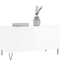 Couchtisch Hochglanz-Weiß 90x44,5x45 cm Holzwerkstoff