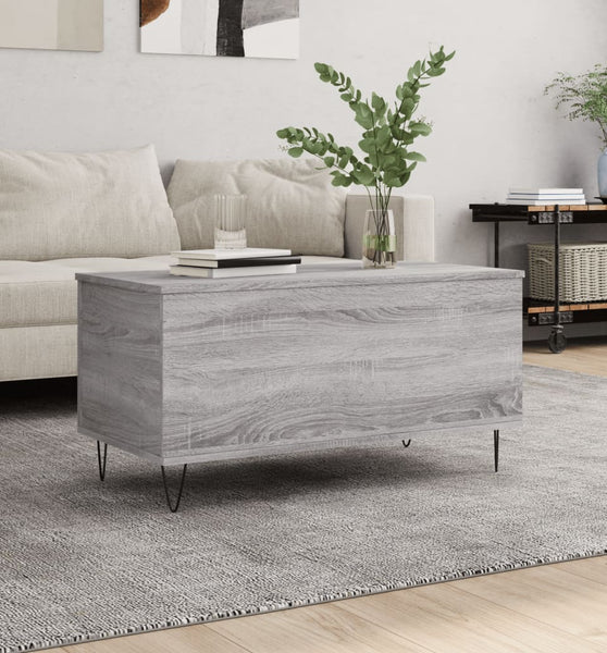 Couchtisch Grau Sonoma 90x44,5x45 cm Holzwerkstoff