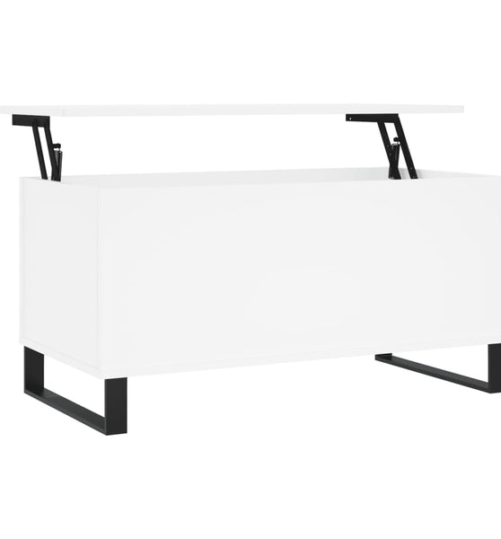 Couchtisch Weiß 90x44,5x45 cm Holzwerkstoff