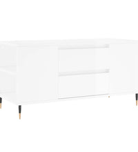 Couchtisch Hochglanz-Weiß 102x44,5x50 cm Holzwerkstoff