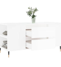 Couchtisch Hochglanz-Weiß 102x44,5x50 cm Holzwerkstoff