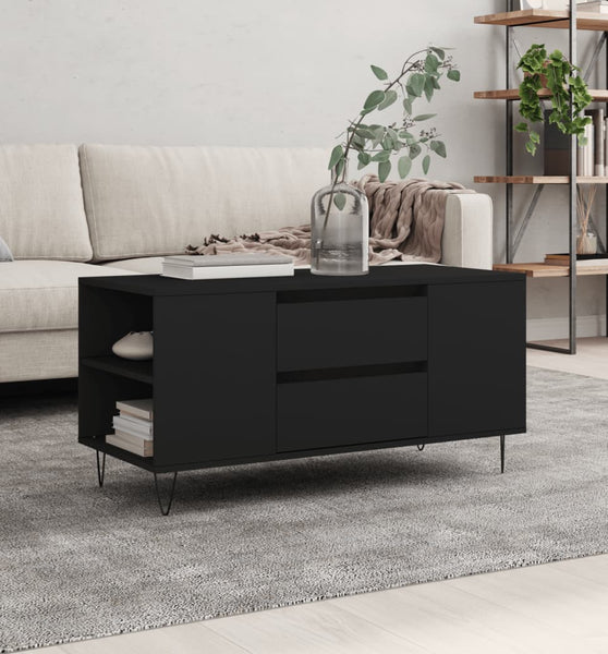 Couchtisch Schwarz 102x44,5x50 cm Holzwerkstoff