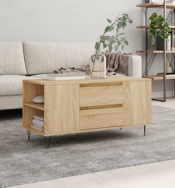 Couchtisch Sonoma-Eiche 102x44,5x50 cm Holzwerkstoff