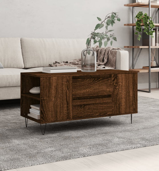 Couchtisch Braun Eichen-Optik 102x44,5x50 cm Holzwerkstoff