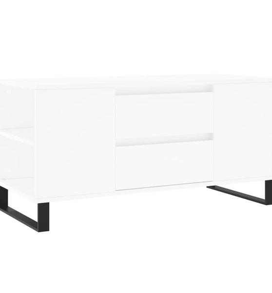 Couchtisch Weiß 102x44,5x50 cm Holzwerkstoff