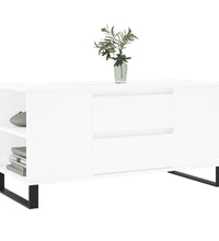 Couchtisch Weiß 102x44,5x50 cm Holzwerkstoff