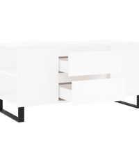 Couchtisch Weiß 102x44,5x50 cm Holzwerkstoff