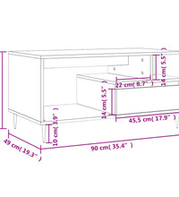 Couchtisch Schwarz 90x49x45 cm Holzwerkstoff