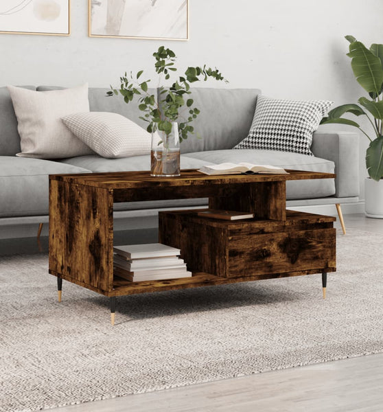 Couchtisch Räuchereiche 90x49x45 cm Holzwerkstoff