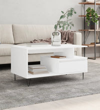 Couchtisch Weiß 90x49x45 cm Holzwerkstoff