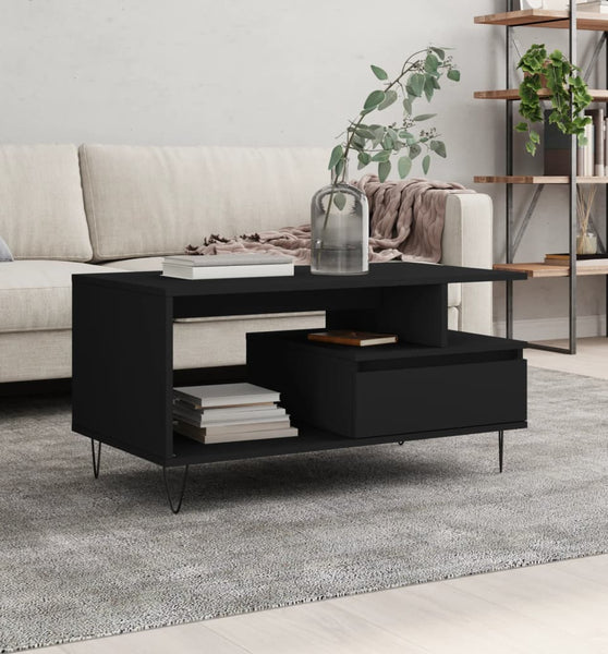 Couchtisch Schwarz 90x49x45 cm Holzwerkstoff