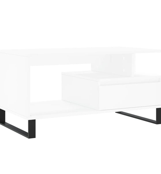 Couchtisch Weiß 90x49x45 cm Holzwerkstoff