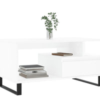 Couchtisch Weiß 90x49x45 cm Holzwerkstoff