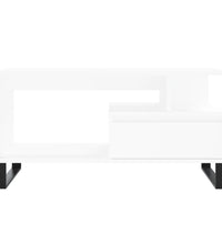 Couchtisch Weiß 90x49x45 cm Holzwerkstoff