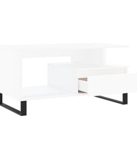 Couchtisch Weiß 90x49x45 cm Holzwerkstoff