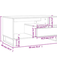 Couchtisch Sonoma-Eiche 90x49x45 cm Holzwerkstoff