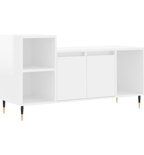 TV-Schrank Hochglanz-Weiß 100x35x55 cm Holzwerkstoff